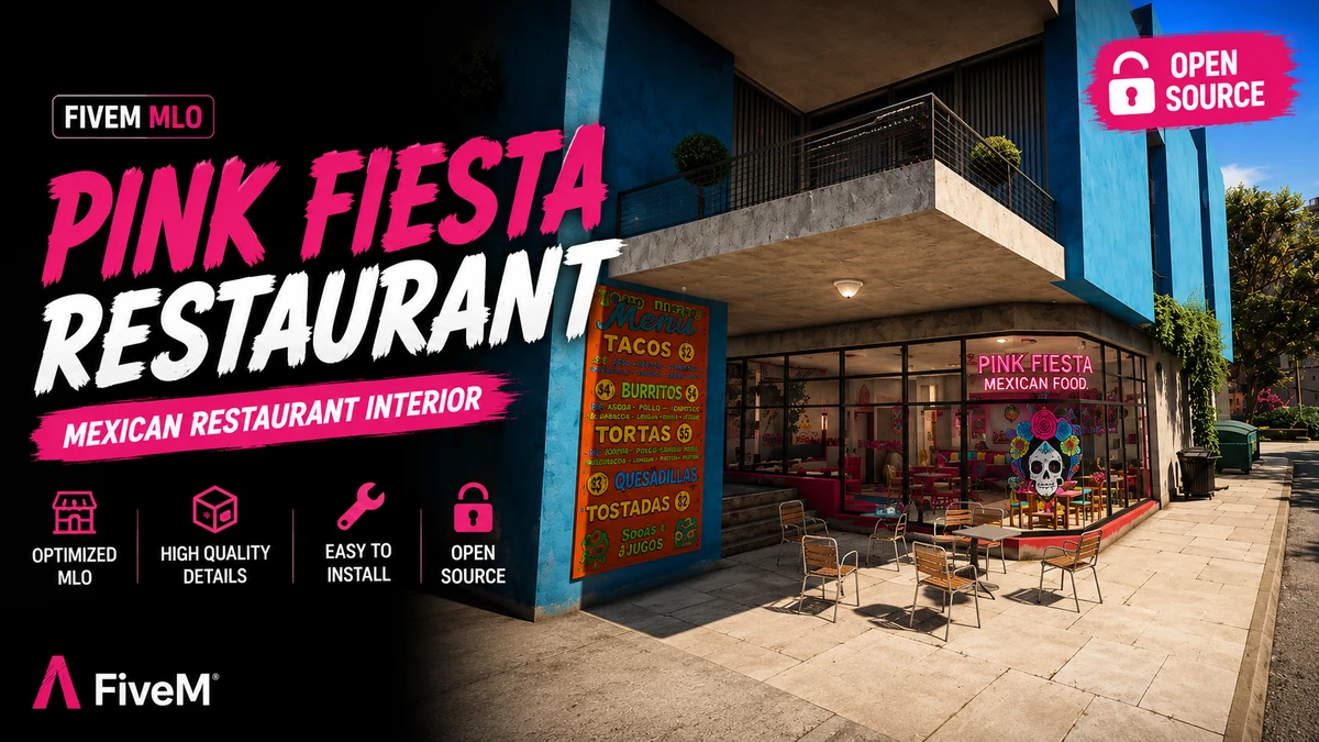 Pink Fiesta Restaurant MLO FiveM | Mexican Restaurant Interior | Open Source